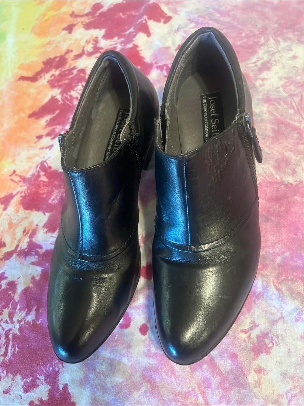 Josef Seibel black ankle boots size 40